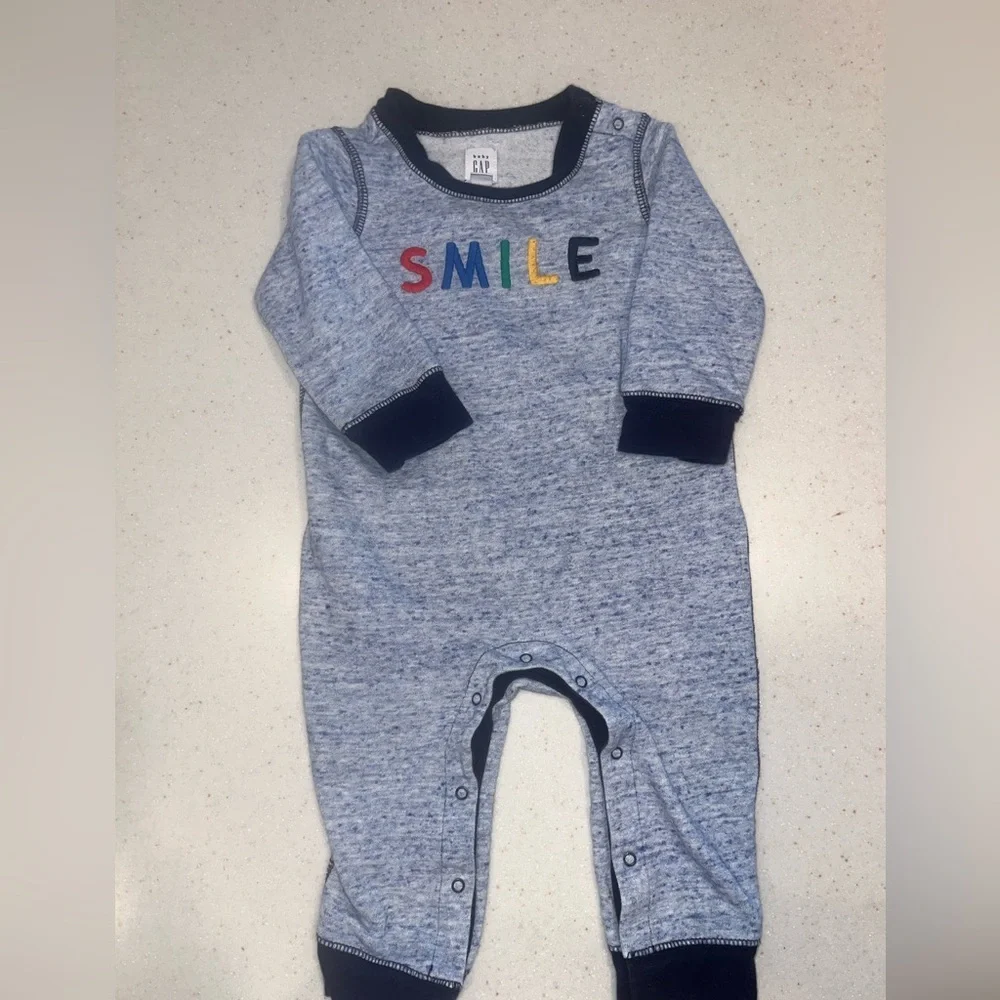 Baby Gap blue one piece outfit - Picture 1 of 5